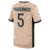 Maillot de Supporter Paris Saint-Germain Lucas Marquinhos 5 Quatrième Jordan 2023-24 Pour Homme